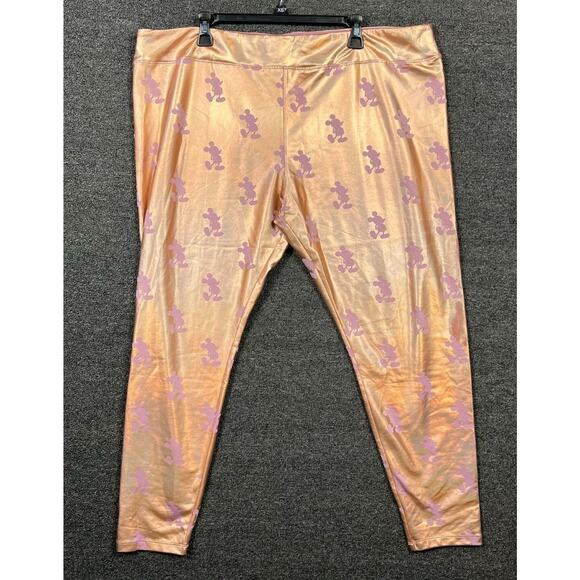 Disney World 50th Anniversary EARidescent Womens Size 2X Leggings Rose Gold - Picture 2 of 13